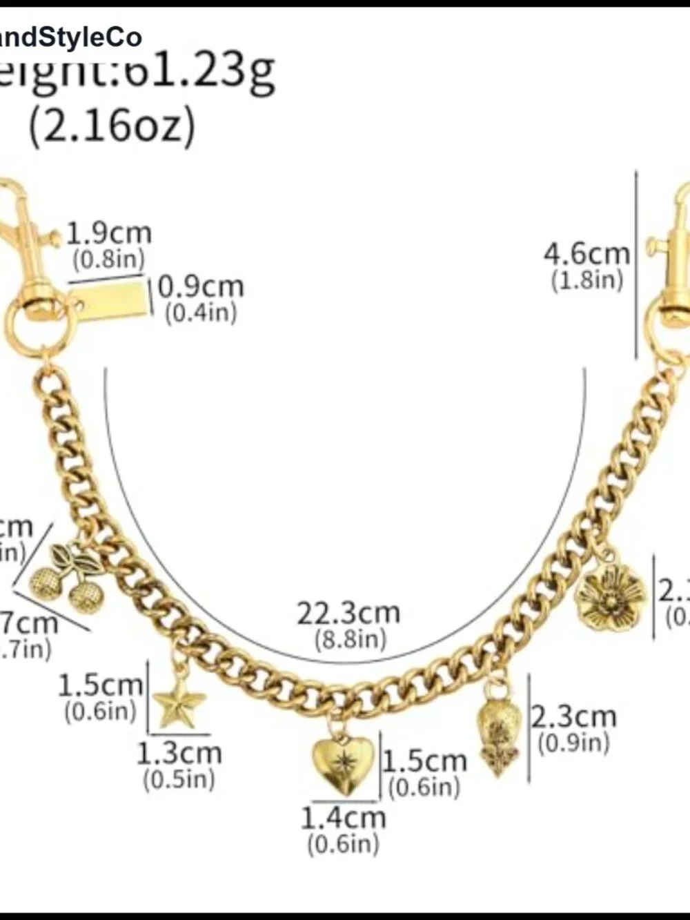 Vintage Charm Chain Handbag Strap Extender